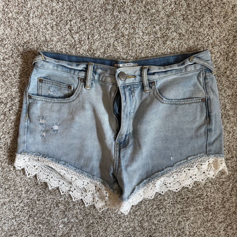 Free People denim shorts